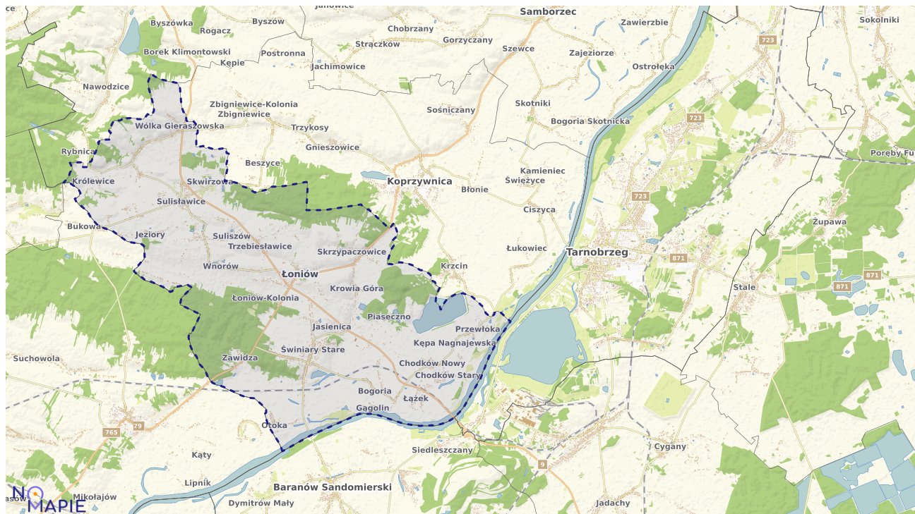 Mapa wyborów do sejmu Łoniów